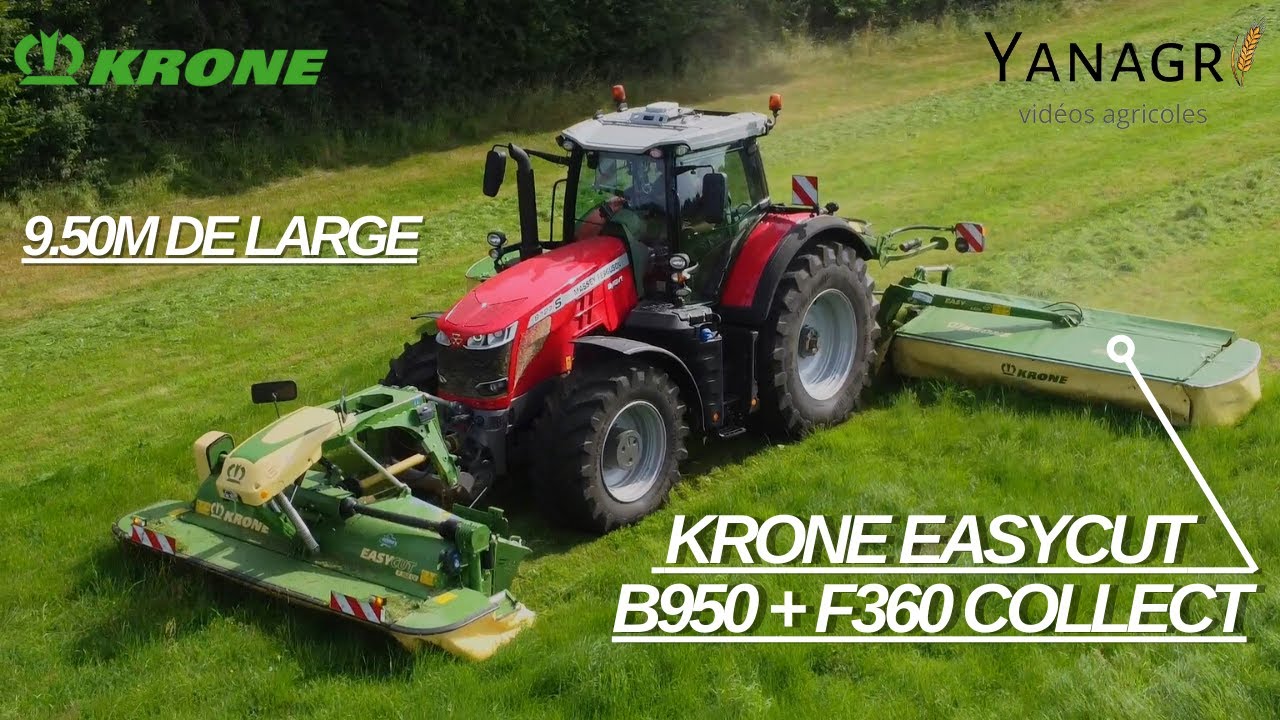 FAUCHEUSE KRONE EasyCut B950 Collect Groupe de fauche 9m50 sans conditionneur