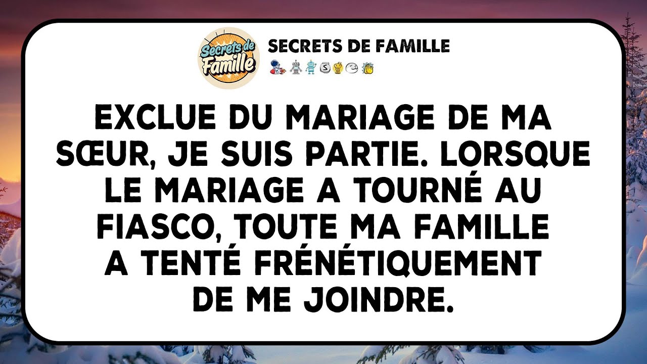 Ma Sœur M'a Exclue De Son Mariage, Alors Je Suis Partie Quand La Cérémonie A Tourné Au Fiasco...