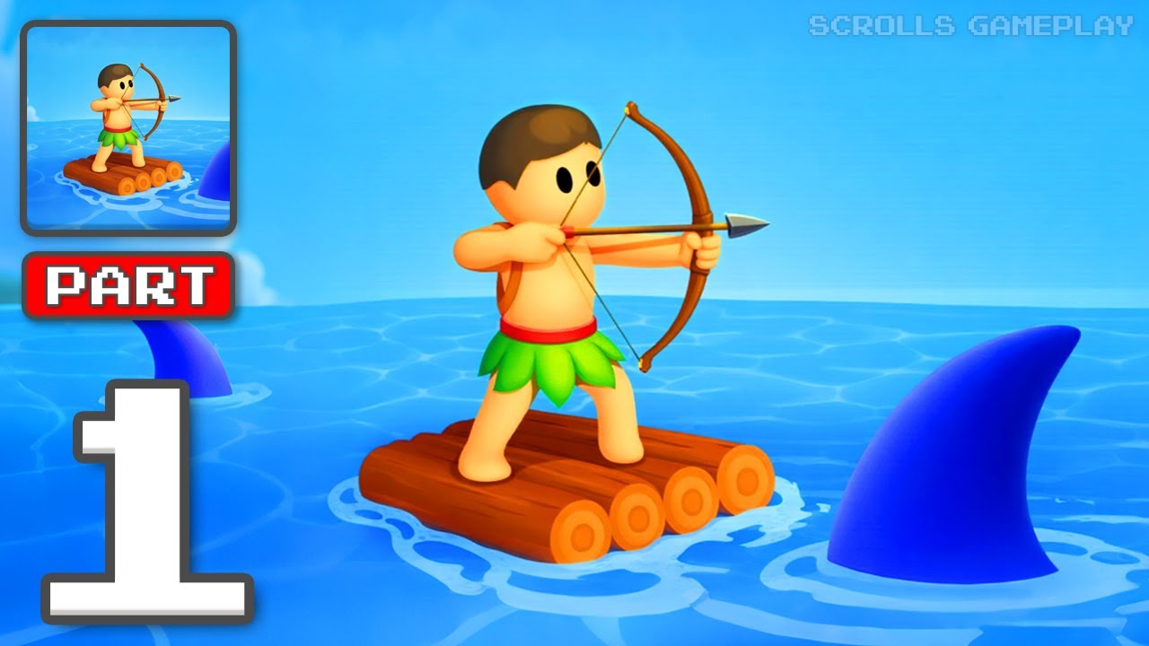 Raft Survival - Gameplay Walkthrough Part 1 - Ocean Survival Begins (iOS, Android)