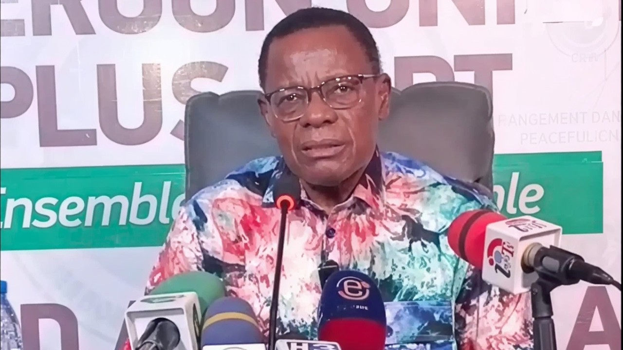 Maurice Kamto en Conf&eacute;rence de presse apr&egrave;s la modification constitutionnelle