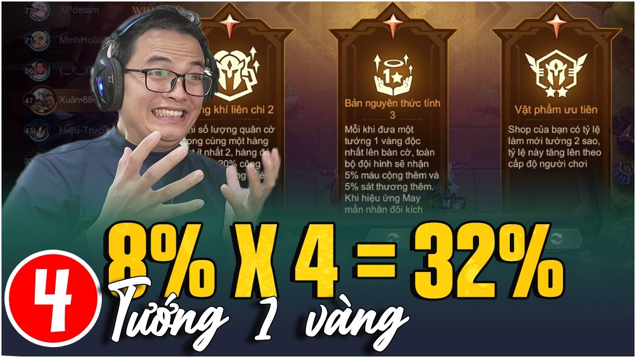 Lõi Tướng 1 Vàng Tăng 32% Sức Mạnh CỜ LIÊN QUÂN Phiên Bản Mới