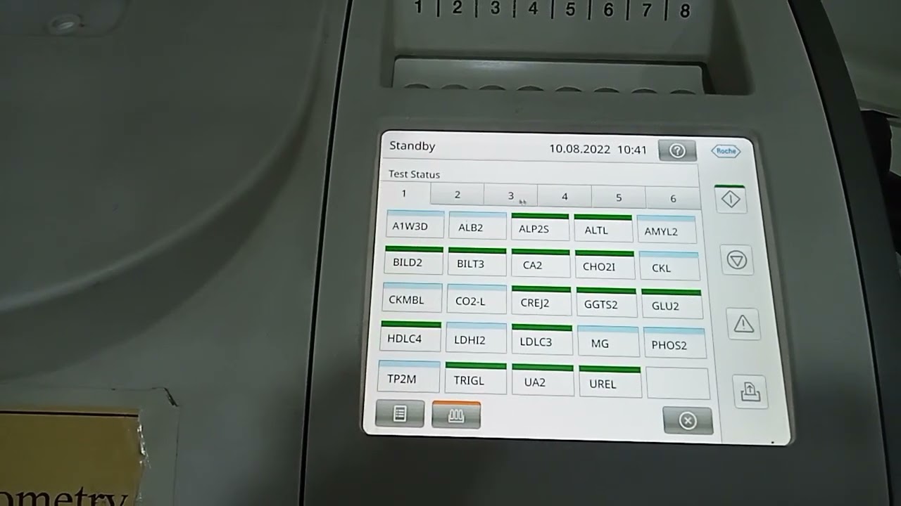 Roche Cobas  C111 general menu for beginner lab technicians