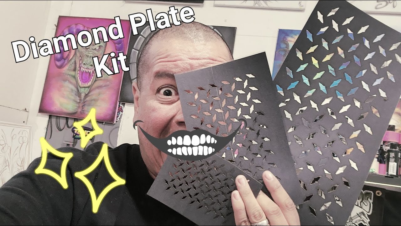 Diamond Plate Kit airbrush stencil