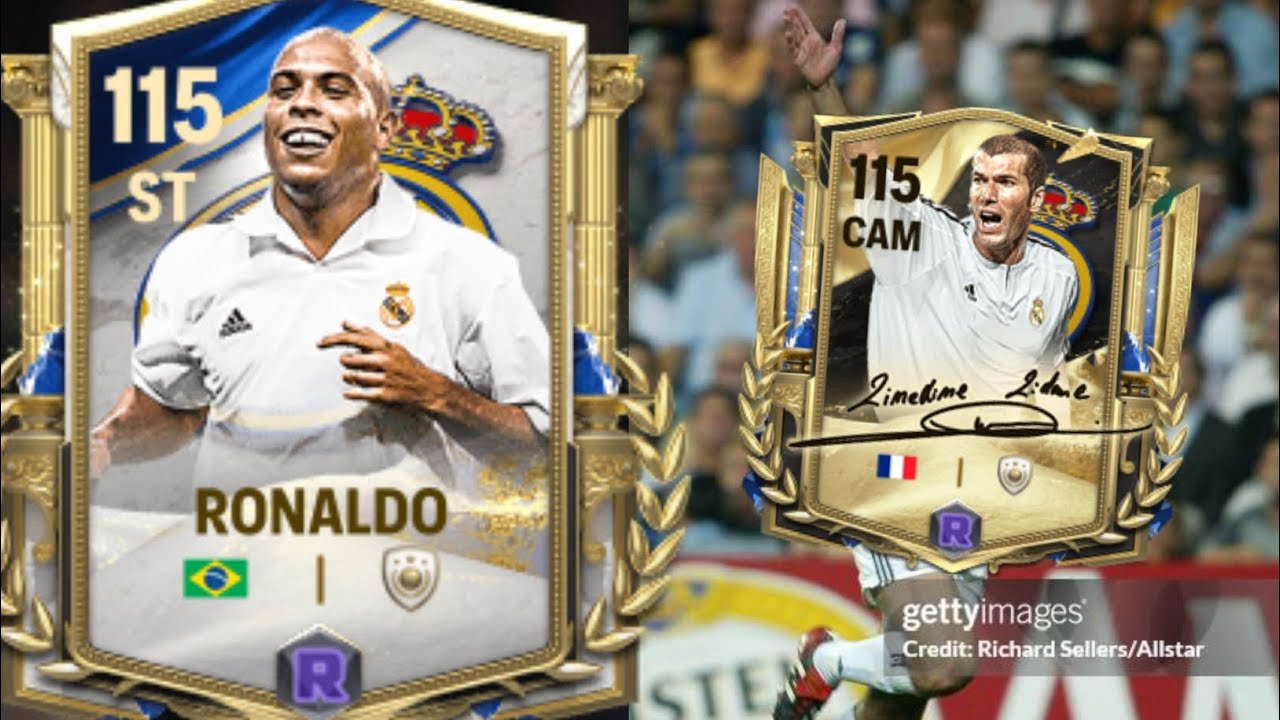Original images of Glorious Eras Real Madrid FC Mobile cards 