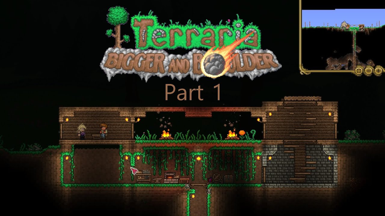 twas a rough start | Terraria Bigger and Boulder 1