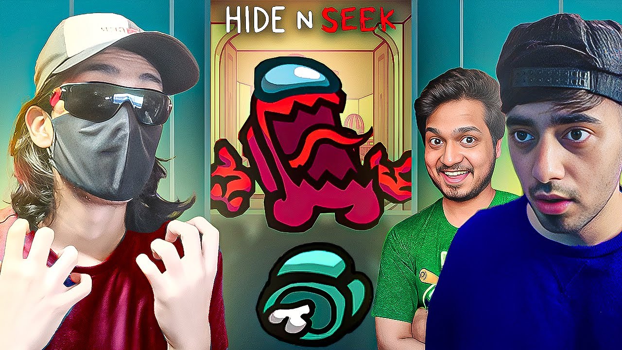 HIDE AND SEEK with FRIENDS in AMONG US *(crazy gameplay)*