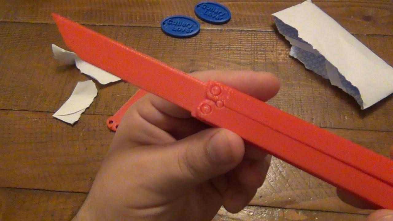 Awesome 3D Printed Butterfly Knife (Balisong) Which Flips Well!!!