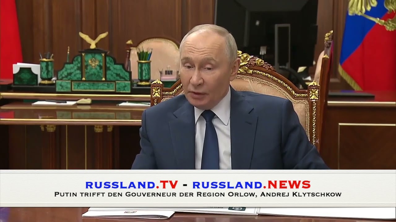 Putin trifft den Gouverneur der Region Orlow, Andrej Klytschkow