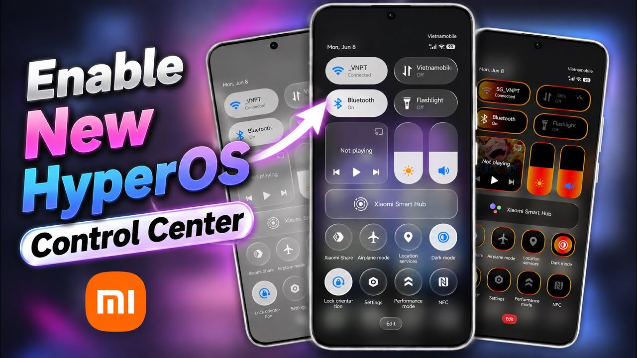 Enable New HyperOS Control Center - Add More Toggles Quick Settings