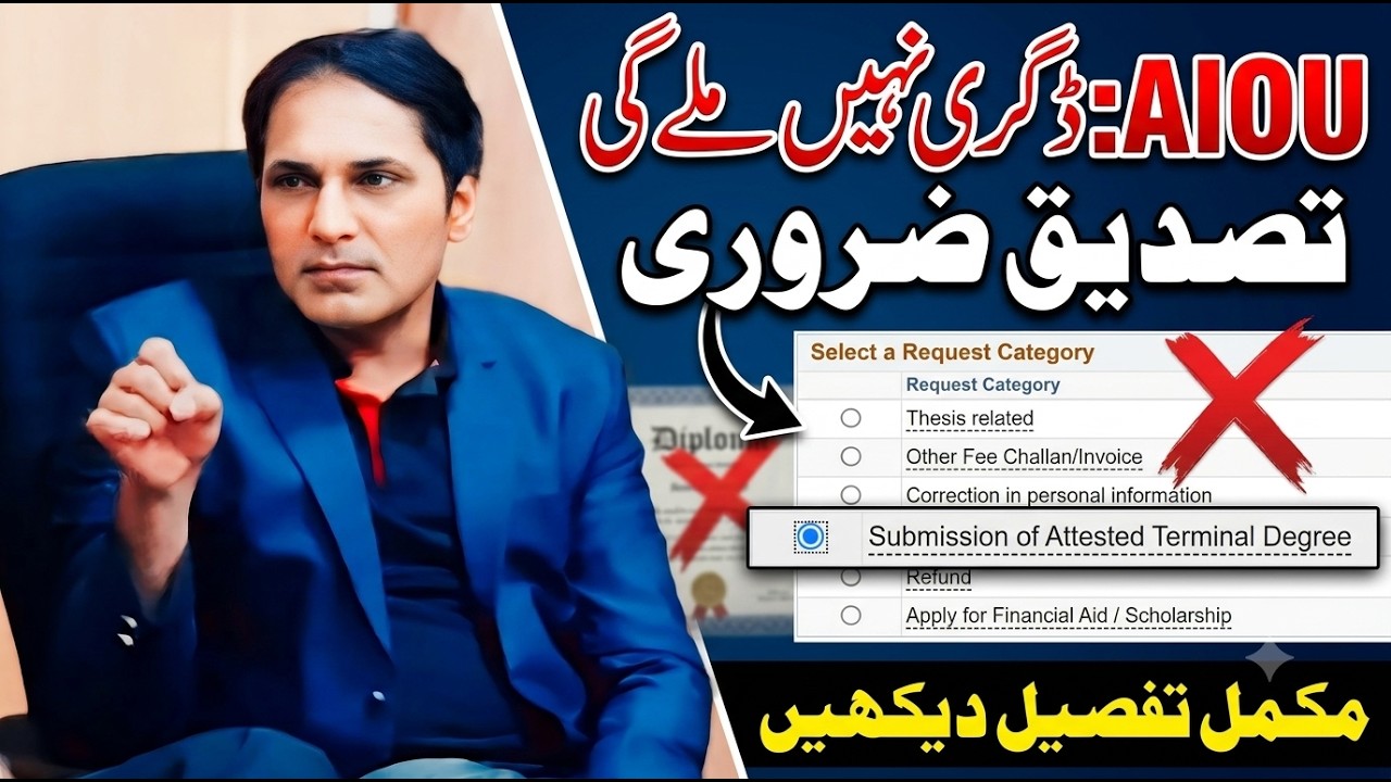 AIOU Degree Policy | How to get degree | AIOU Degree Attestation | Degree Verification in Mondaitory