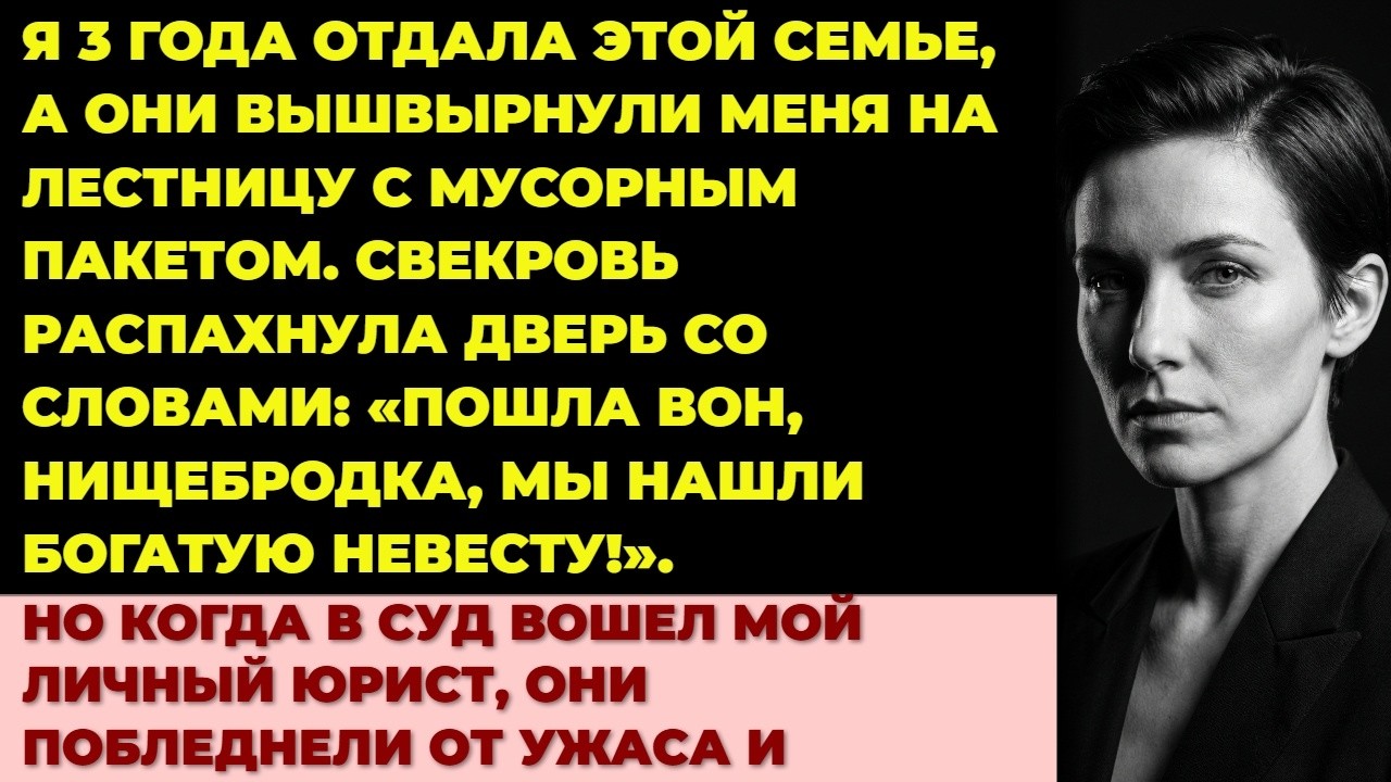 3 ГОДА БЫЛА ПРИСЛУГОЙ — МУЖ ВЫГНАЛ МЕНЯ. НО ОН НЕ ЗНАЛ, ЧТО Я ВЛАДЕЮ ЕГО ДОЛГОМ В 30 МЛН…
