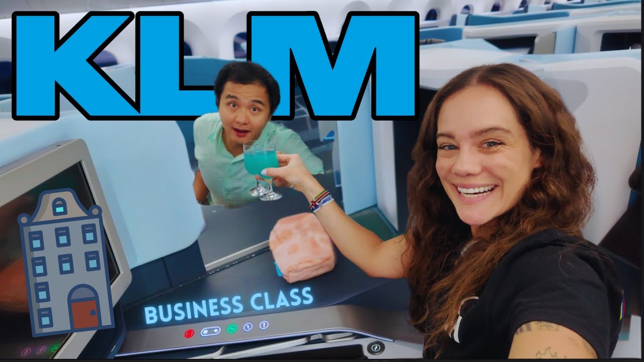 KLM Boeing 787 Business Class | Amsterdam to NYC (Full Review + SURPRISE Delft Blue House GIFT!)