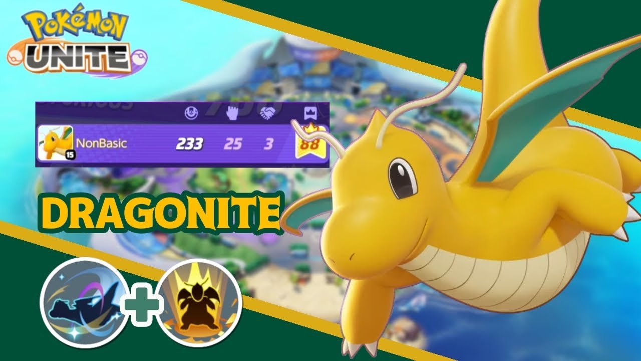DRAGONITE OP MOVESET!!! SOLO GAMEPLAY | POKEMON UNITE