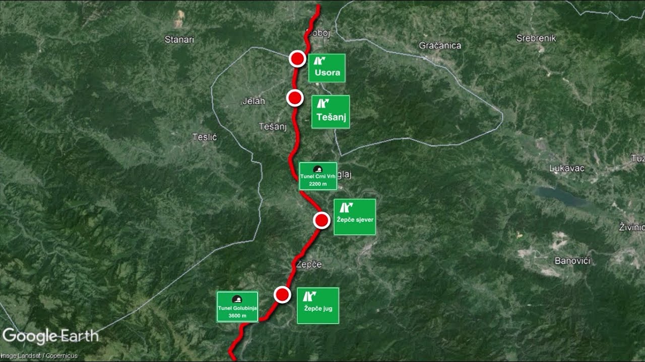 Koridor 5C - Pregled trase, trenutni radovi i planovi za sjeverne dionice.