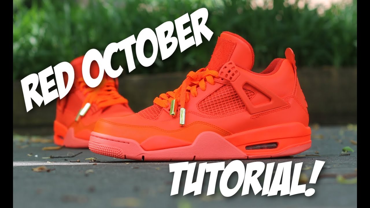 Red October Jordan 4 Custom Tutorial