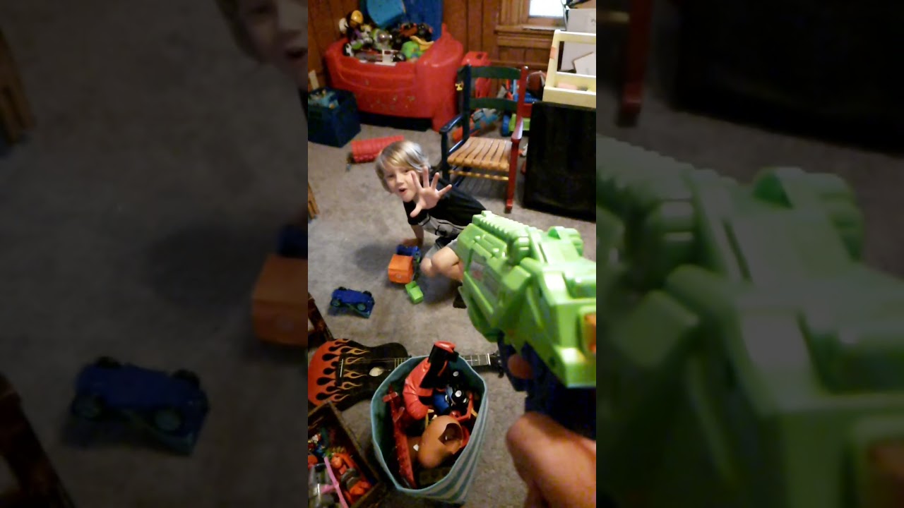 kid Gets Shot By Nerf Gun