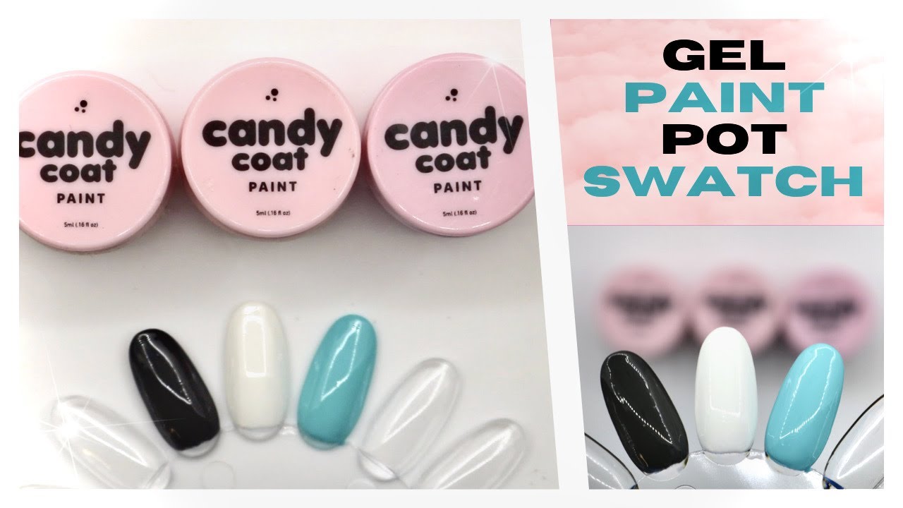 Gel Paint Pot Swatch | Using Gel Paint | Testing Candy Coat Gel | Nail Product Review