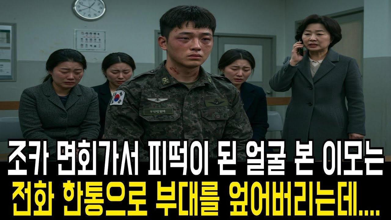 조카 면회가서 피떡이 된 얼굴 본 투스타 장군 이모는 전화 한통으로 부대를 엎어버린다