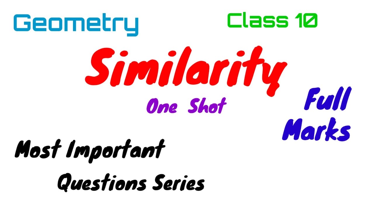 Similarity | Most Important Questions Series | @ educational stream| Class 10 | Oneshot, Fullmarks |