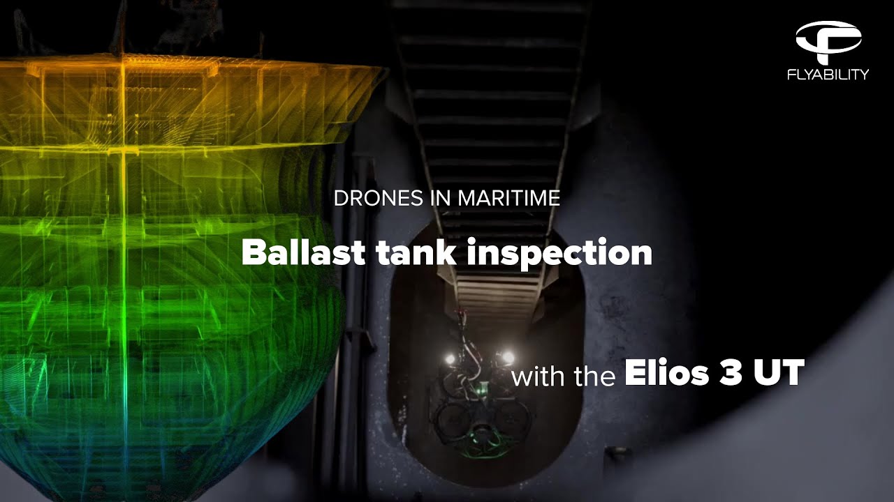Ballast tanks inspection with the Elios 3 UT - Maritime drone inspections