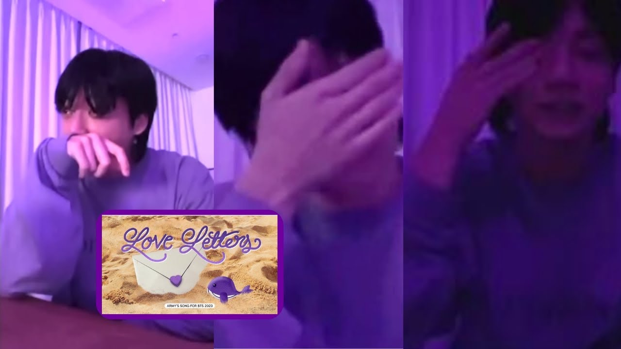 Jungkook Crying Reaction To Army Songs 'Love Letters' | BTS 방탄소년단 정국 2023