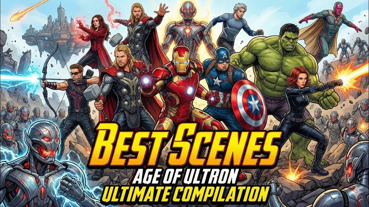 Avengers - Age of Ultron |Epic First Fight🚀🛡️🏹🔨