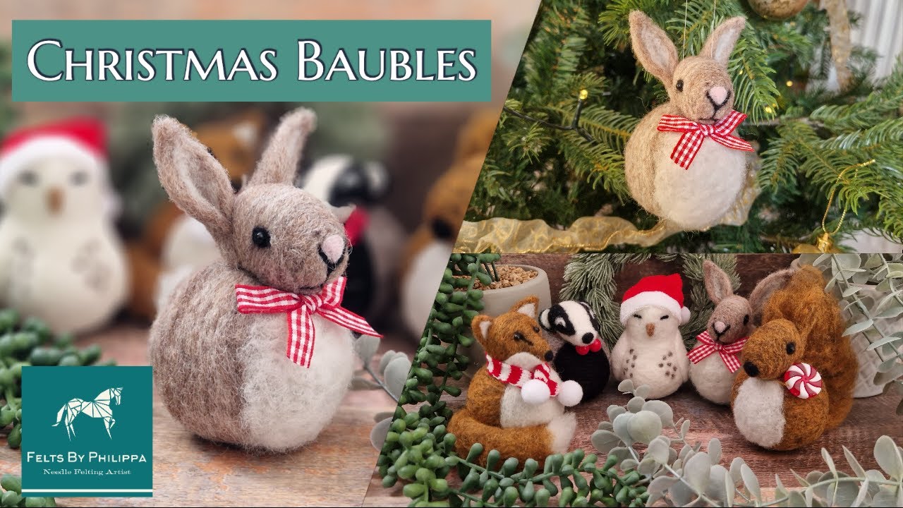 🐇 Очаровательные лесные безделушки // Валяние иглами для начинающих // Мисс Кролик, четвертая из ...