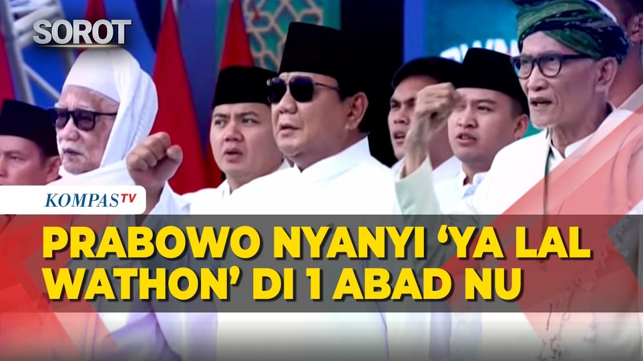 Momen Presiden Prabowo Ikut Nyanyikan 'Ya Lal Wathon' di Peringatan 1 Abad Nahdlatul Ulama