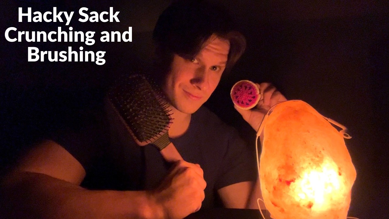 ASMR Hacky Sack Crunching and Brushing for Relaxation and Sleep 😴💤