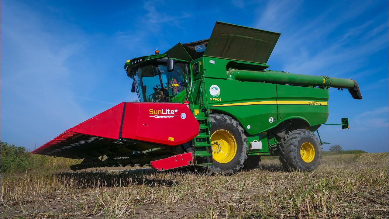 John Deere S790i x2 + Geringhoff SunLite* Horizon | 🌻 Napraforgó aratás 2021| Sunflower Harvest