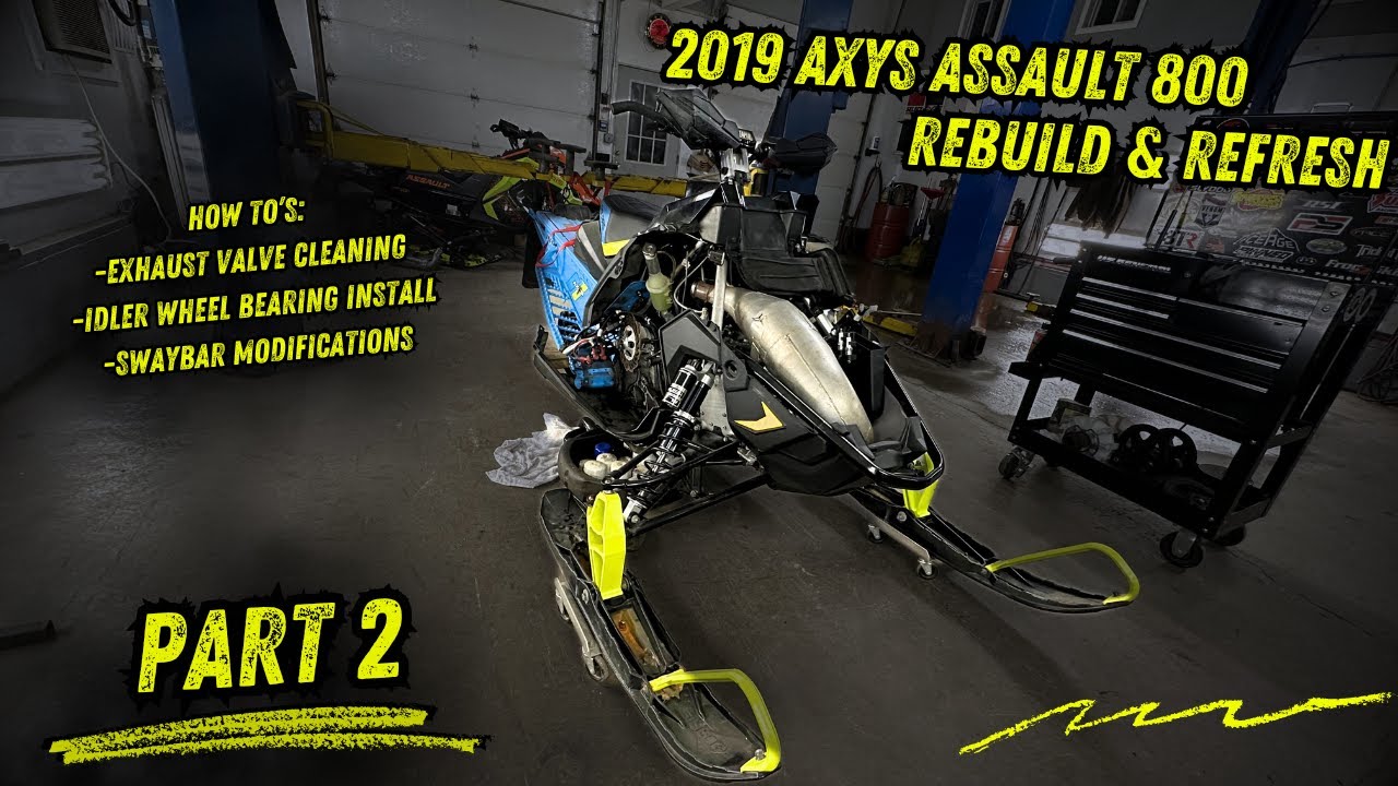 Axys Assault 800 Pre-season refresh part 2: Exhaust valve cleaning, idler bearings & sway bar tricks