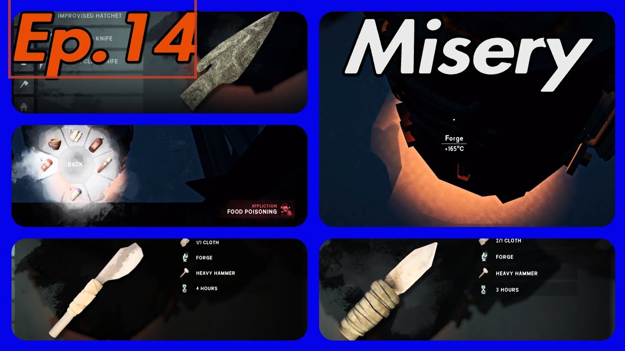 The Long Dark Misery Mode Forge knife Hatchet and arrowheads