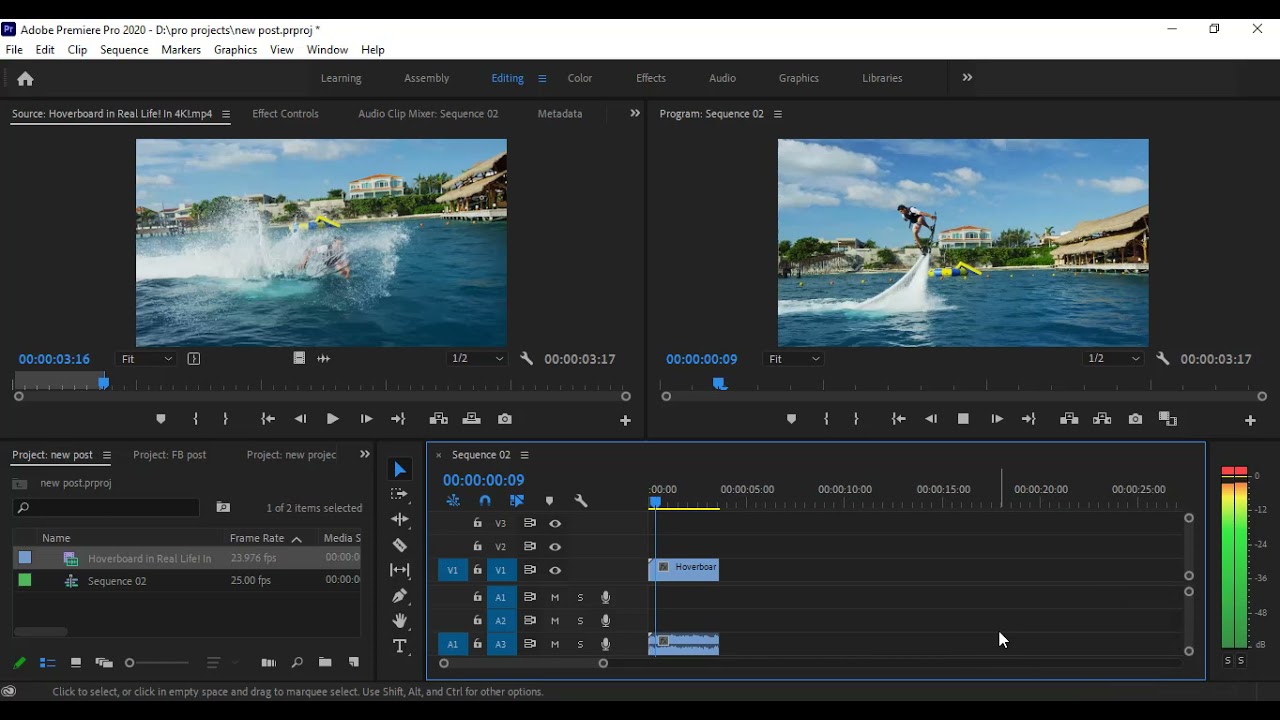 تعديل سرعة الفيديو بشكل متغير في برنامج Premiere Pro cc 2020