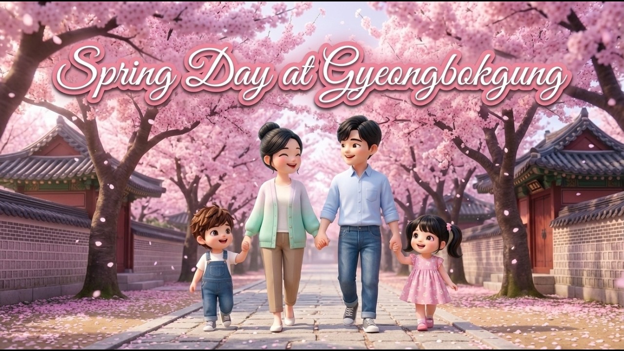 Gyeongbokgung Spring Outing - English Version, 경복궁 봄나들이 - 영어 버전 , 키즈송, 키즈채널, Kids Song, Kids Channel