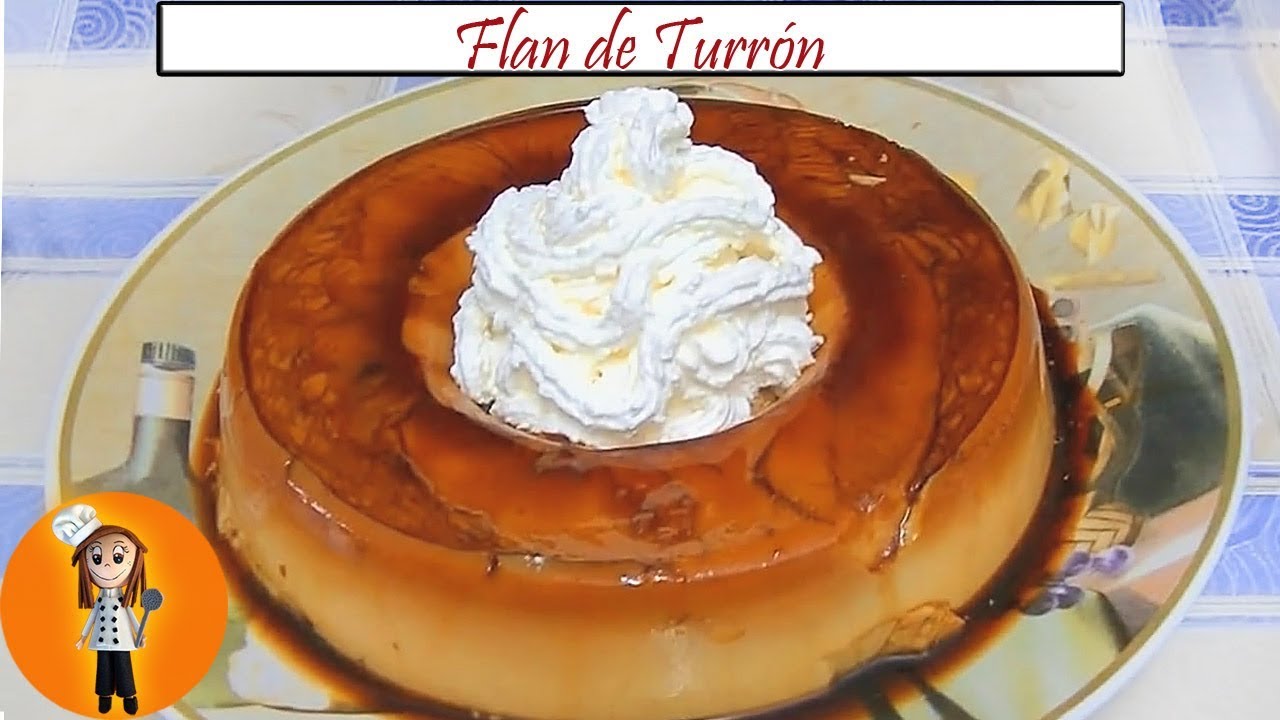 Flan de turrón sin horno | Receta de Cocina en Familia