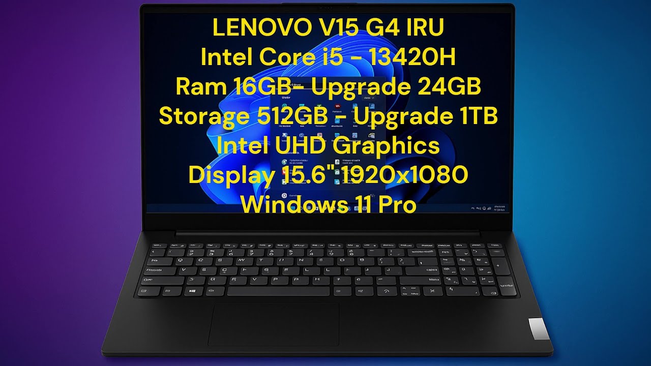 LENOVO V15 G4 IRU - Unboxing - Disassembly - Ram & Ssd Upgrade