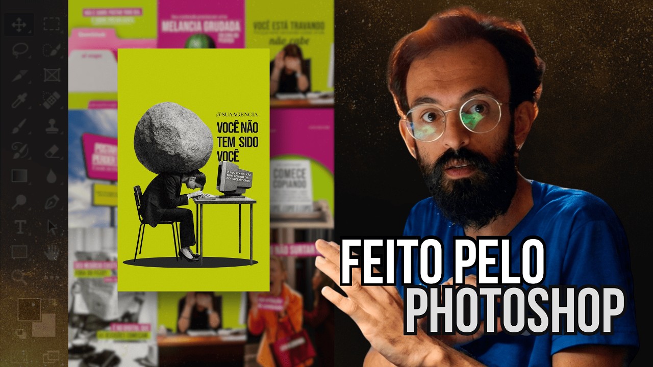 Da para fazer PELO CANVA também! Criando ARTE pelo PHOTOSHOP DO ZERO