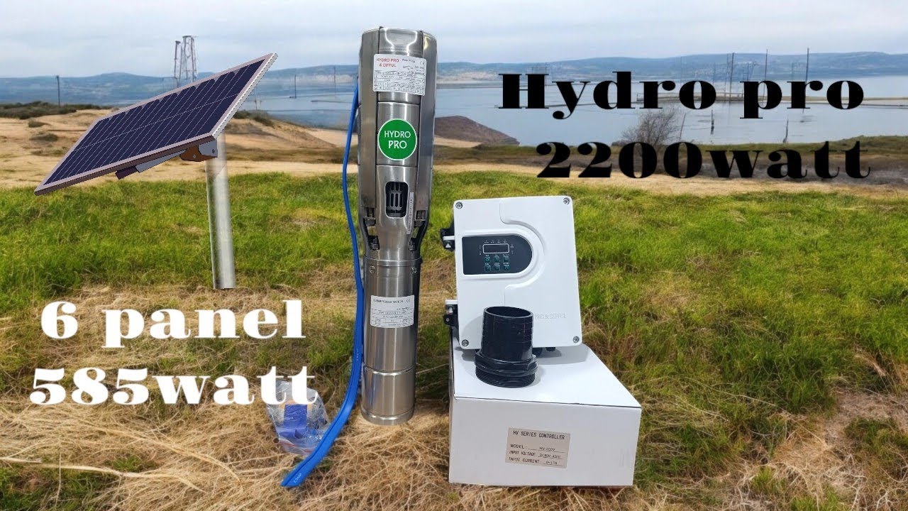 hydro pro solar 2200watt Hv /only dc/delivery 3inch/585watt 6 panel