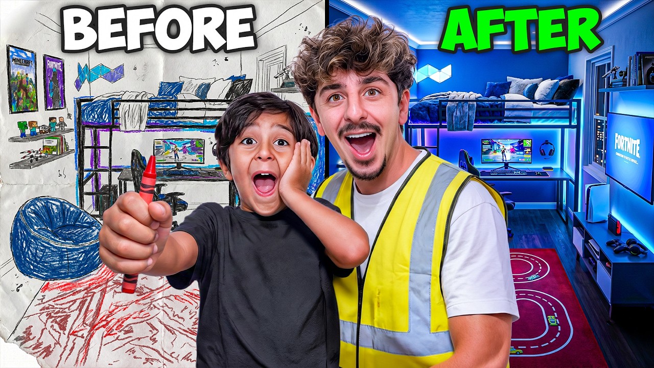 a kid drew his dream room.. So I Built it in Real Life!