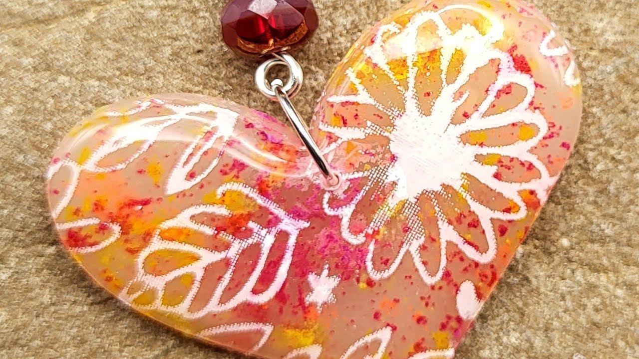 Pastels and silk screen on polymer clay