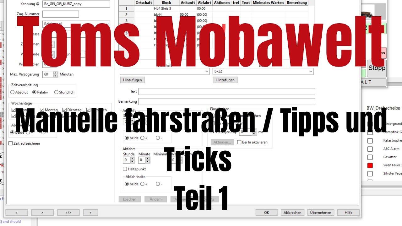 Manuelle Fahrstra&szlig;en in Rocrail. Tipps und Tricks Teil 1