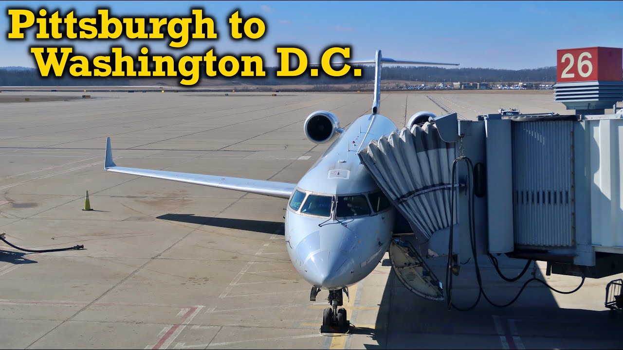 Full Flight: American Eagle CRJ-700 Pittsburgh to Washington D.C. (PIT-DCA)