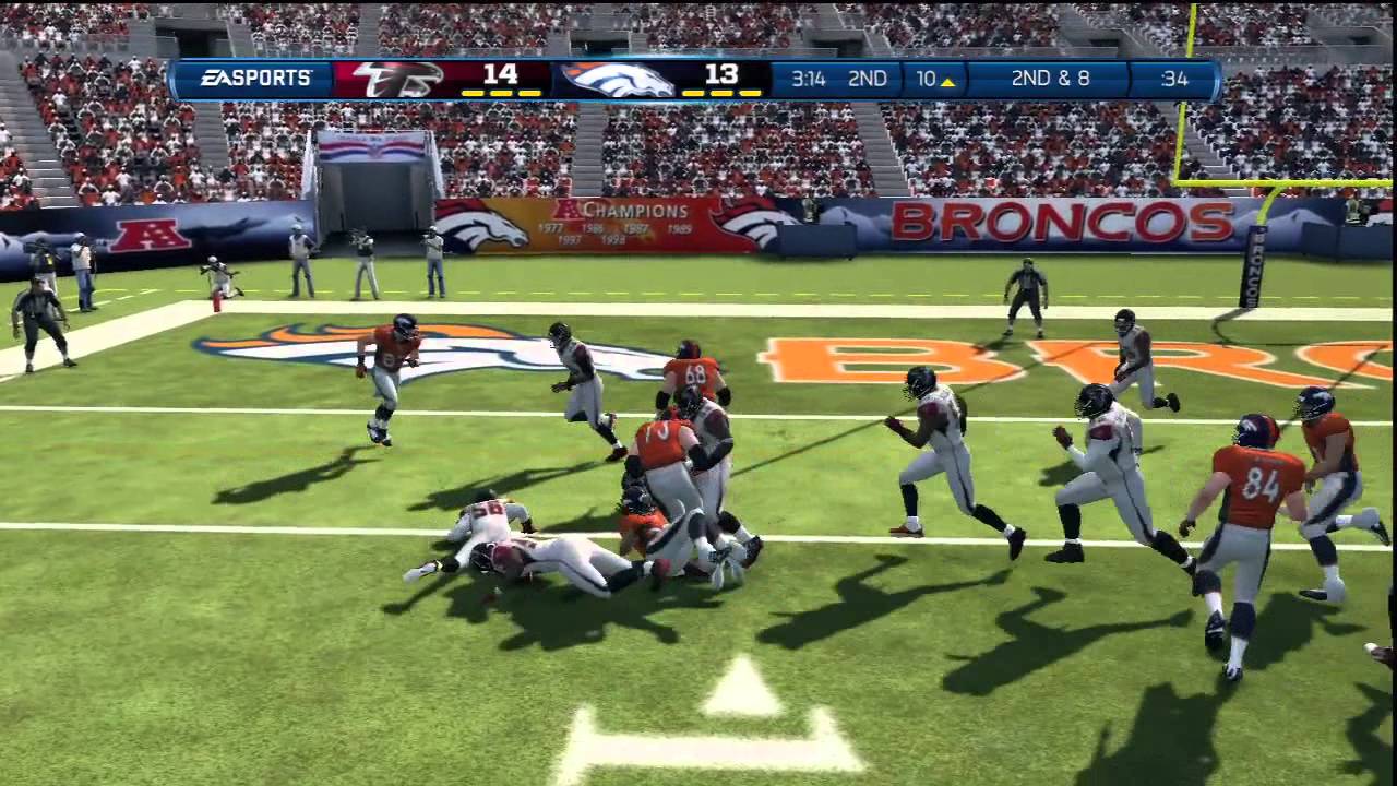 MADDEN 13:MUST WATCH-OFFENSIVE BIBLICALNESS-BRONCOS VS FALCONS(140 TOTAL POINTS)