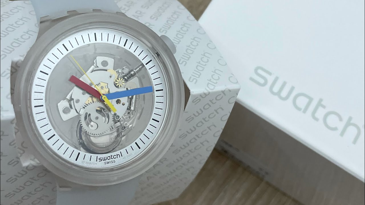 Swatch Clear Clearly Bold SB01K100 (Inboxing) @UnboxWatches