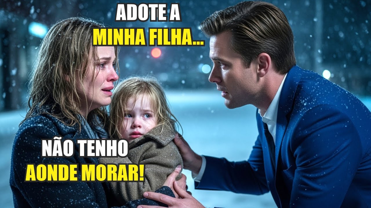 GARÇONETE POBRE PEDE AJUDA A BILIONÁRIO no frio PARA CRIAR SUA FILHA, A REAÇÃO DELE EMOCIONA…