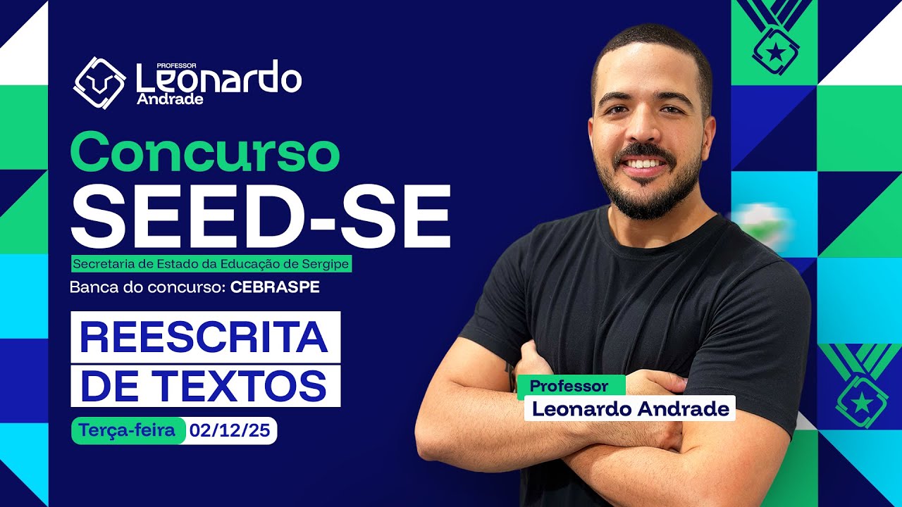 Português para SEED-SE - Simulado 12 CEBRASPE de Reescrita de textos I Prof. Leonardo Andrade