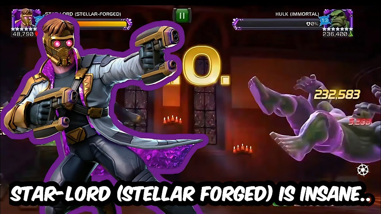 Star-Lord (Stellar Forged) 7* Gameplay - Biggest SP2 CRIT !! OMG 😲 &hearts;️ 😍 - Can't wait to get him! 