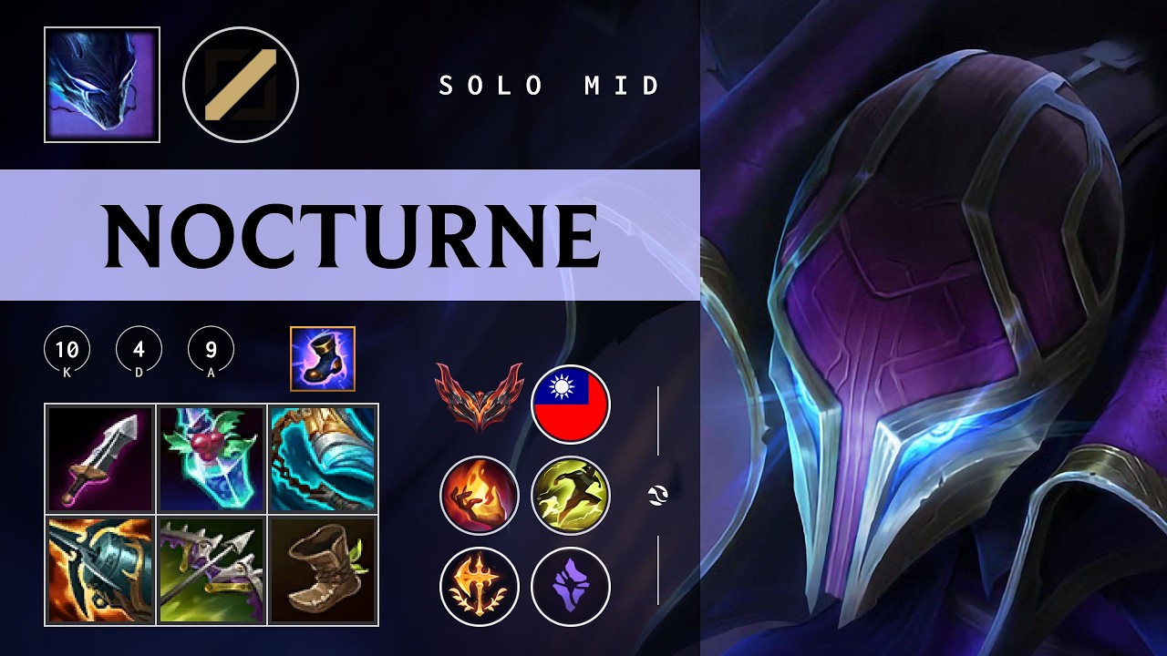 Nocturne Mid vs Galio - TW Grandmaster Patch 26.03