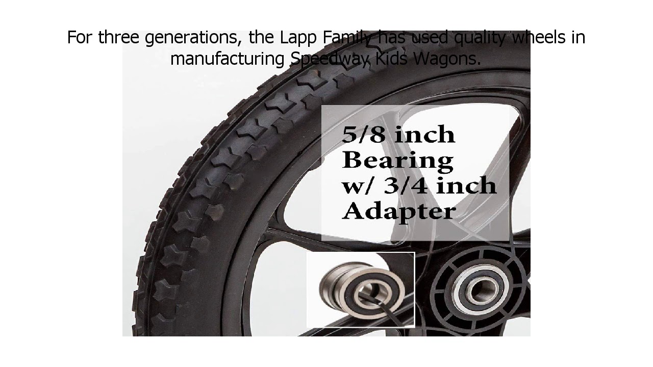 Special Discount on Lapp Wheels Set of Two 20x1 95 with 58 or 34 Bearing kit  Flat Free Plastic