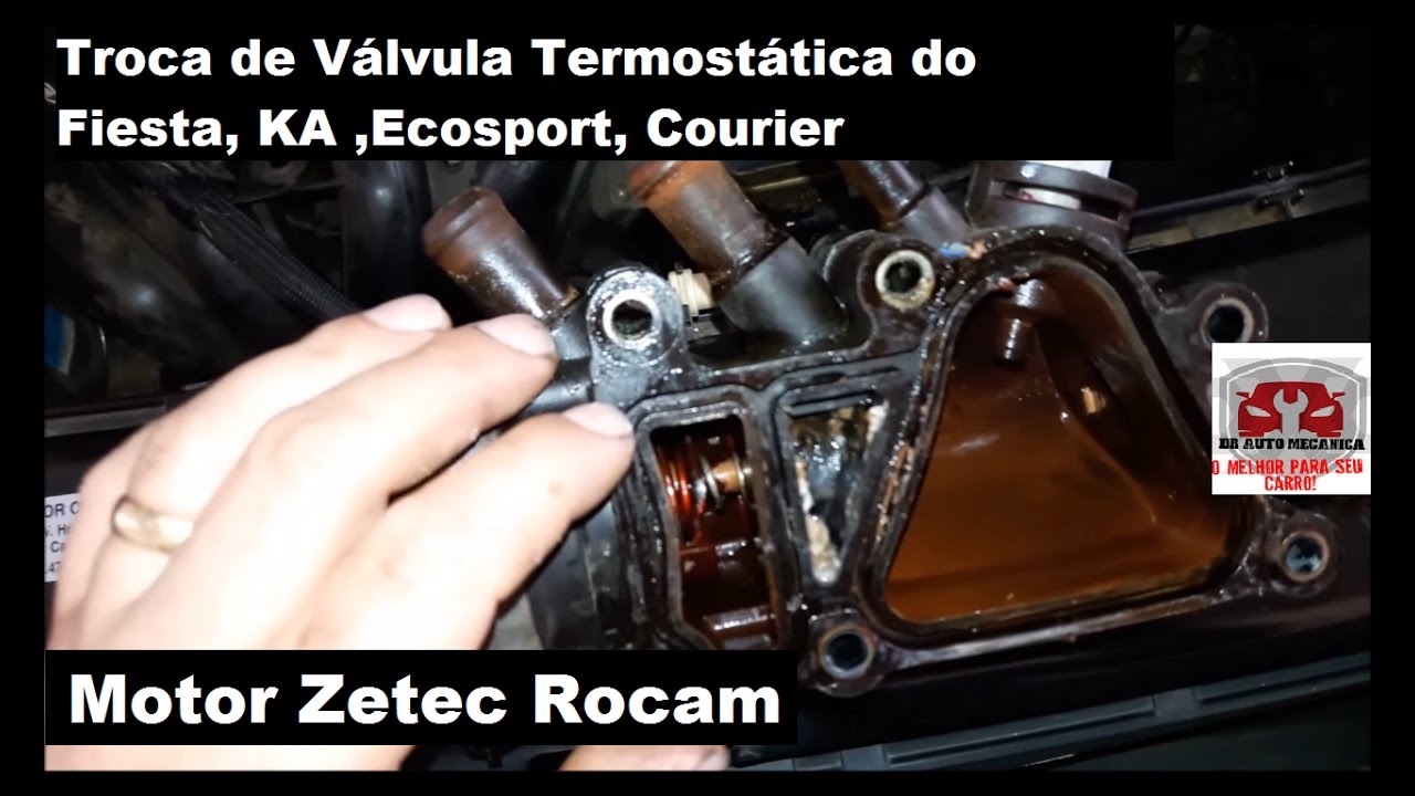 Troca de Válvula Termostática do Fiesta, KA ,Ecosport  Motor Zetec Rocam   DR Auto Mecânica
